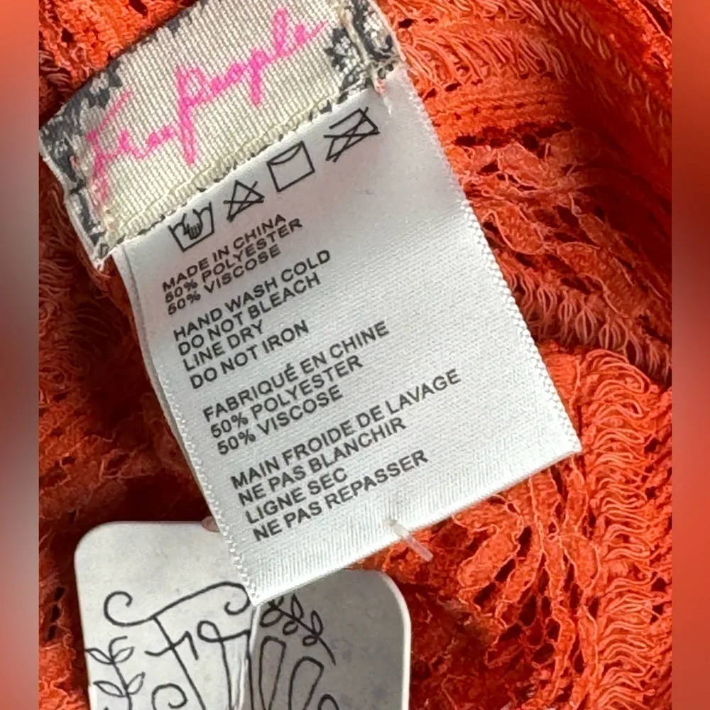 Free People Floral Lace Scarf